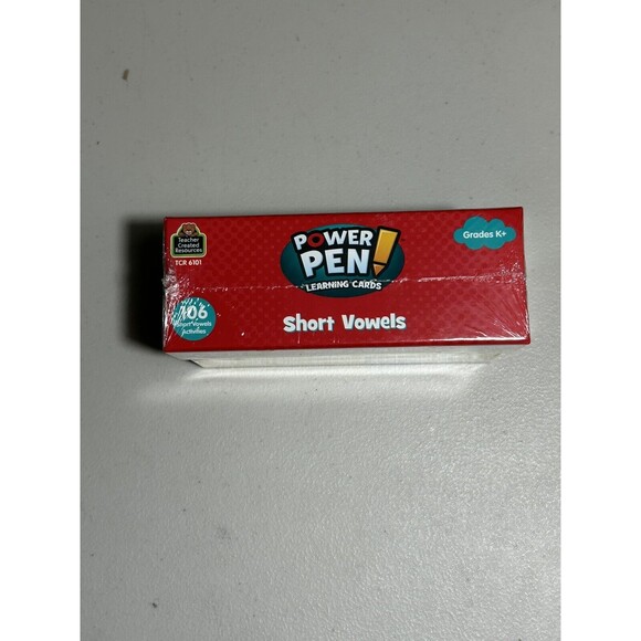 NEW - Power Pen Flash Cards Short Vowels K+ School Educational Kindergarten - Picture 3 of 4